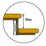 Hardwood steps- rise